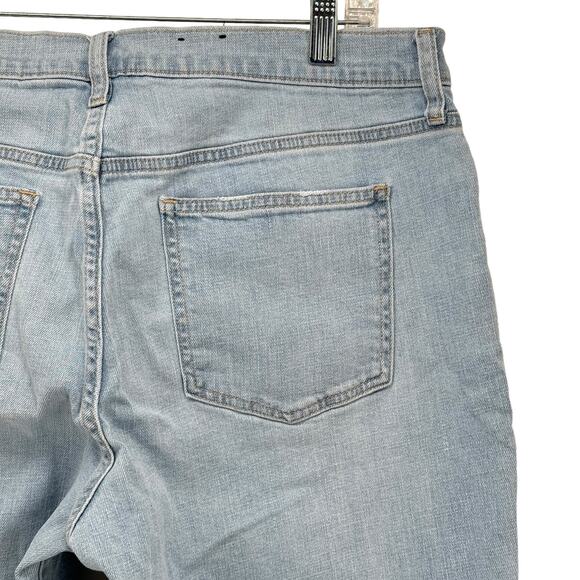 Gap Women's Jeans Girlfriend SZ 14 / 32 Mid Rise Raw Hem Plus Blue - Picture 12 of 13